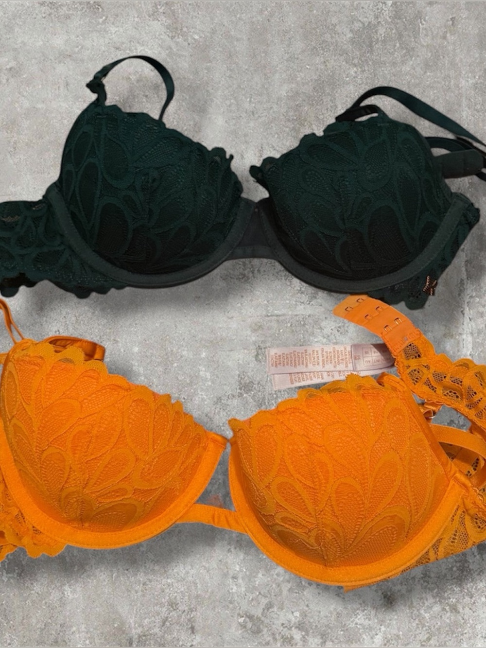 Savage X Fenty by Rihanna Lace Green and Orange